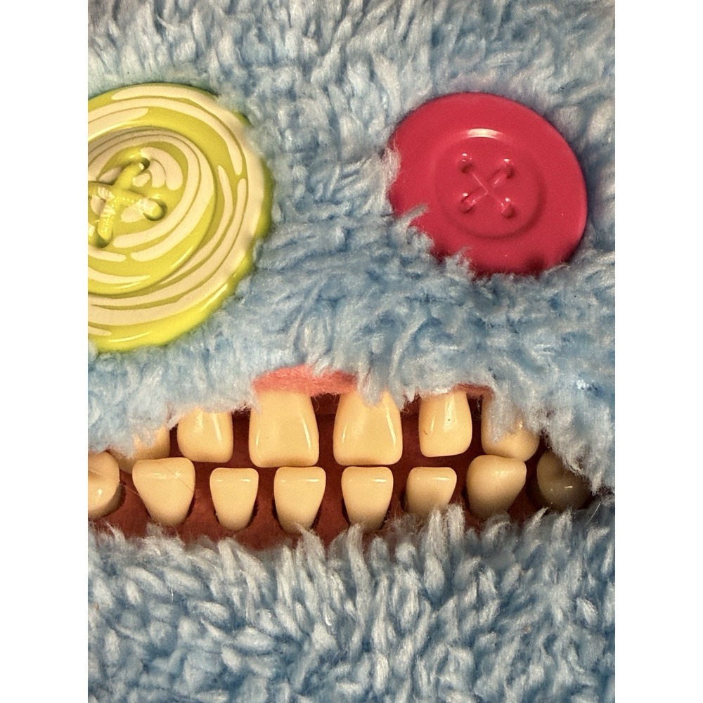 ZURU Fuggler Funny Ugly Monster Blue Plush Pink Hair Button Eyes Teeth 2024 - Picture 3 of 8